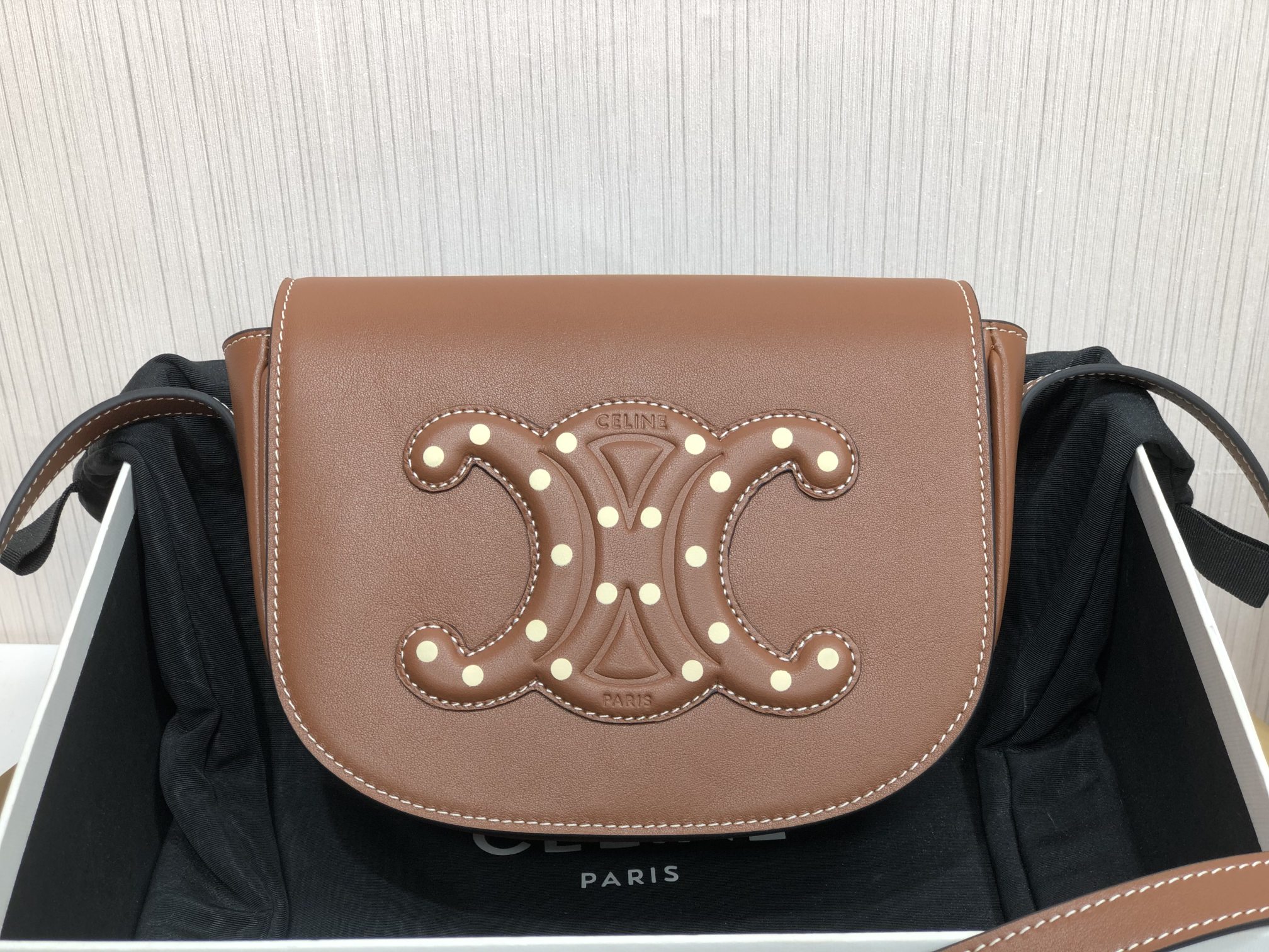 Ce**e cuir triomphe bag-18.5*15*7cm